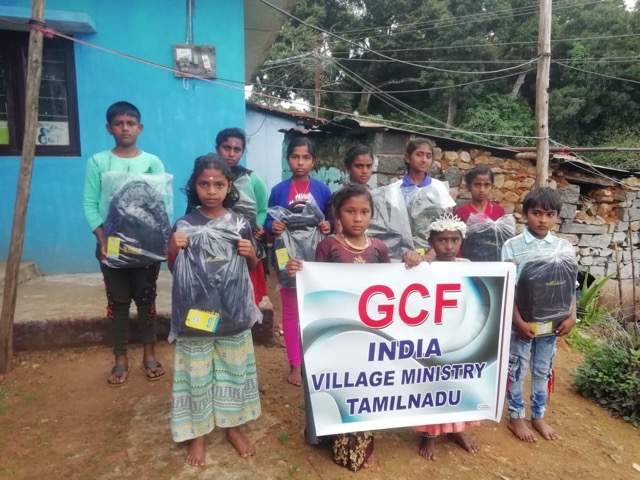 India village Christian ministry- new school backpacks.
