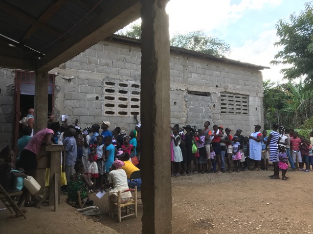 Haiti medical clinic at Marmalade.
